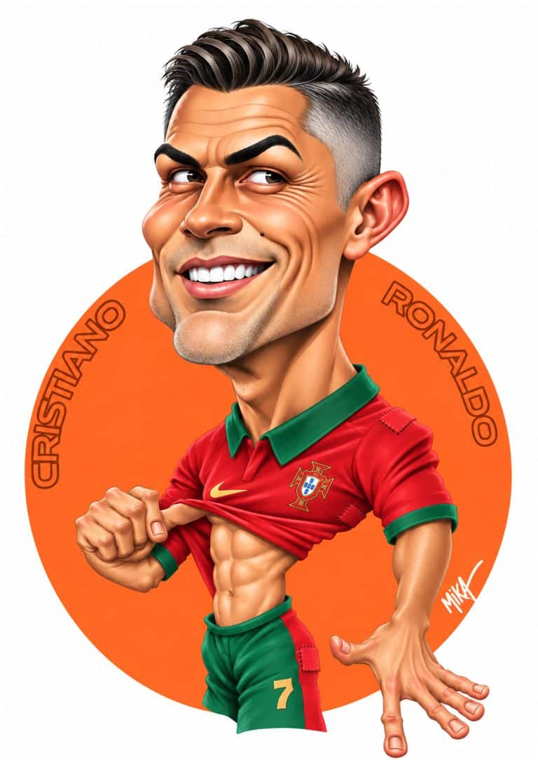 Caricature Cristiano Ronaldo — Mika