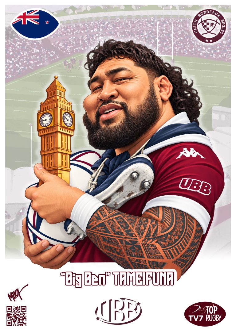 Caricature de Ben Tameifuna, Big Ben, par Mika