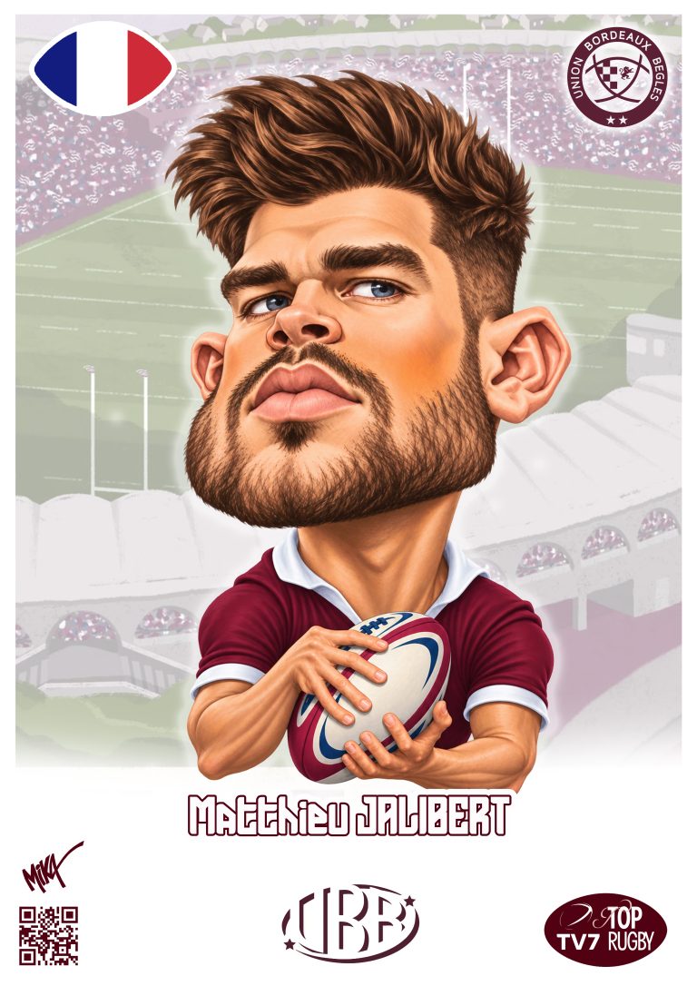Caricature de Matthieu Jalibert par Mika